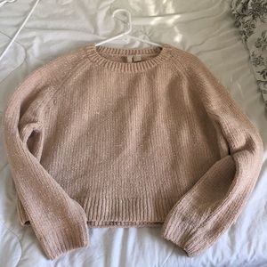 Sparkly cropped sweater.